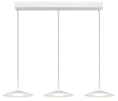 Grande lampada a sospensione in metallo bianco a LED – immagine 2
