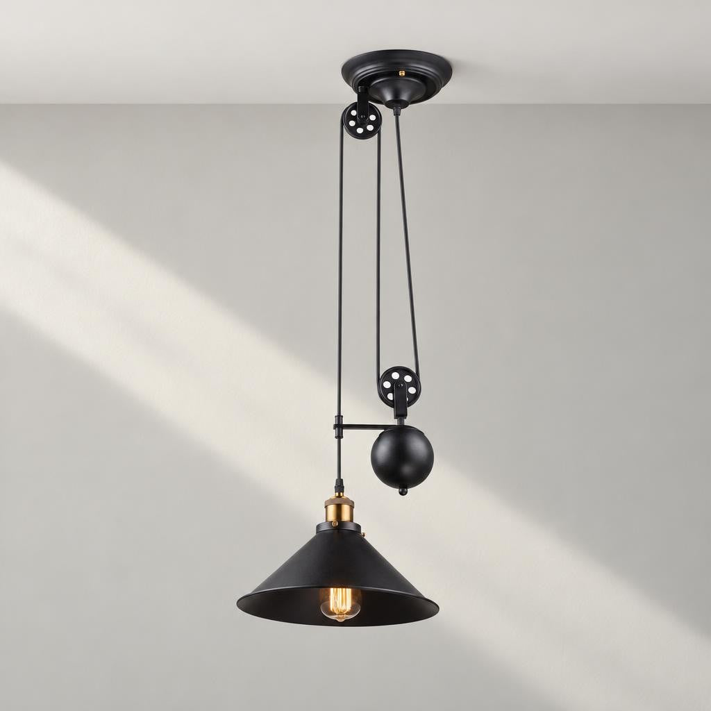 Globo Lenius vintage-riippuvalaisin, musta – studiokuva