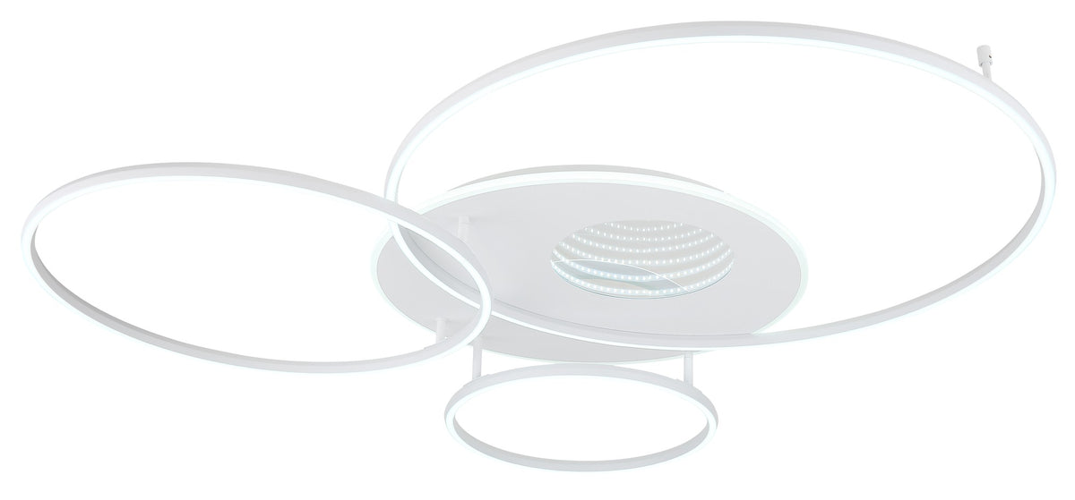 Lampada da soffitto LED elegante in metallo bianco – immagine 5