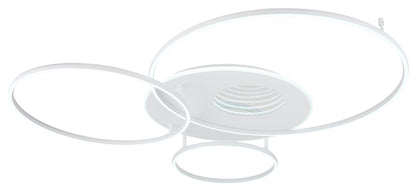 Lampada da soffitto LED elegante in metallo bianco – immagine 5