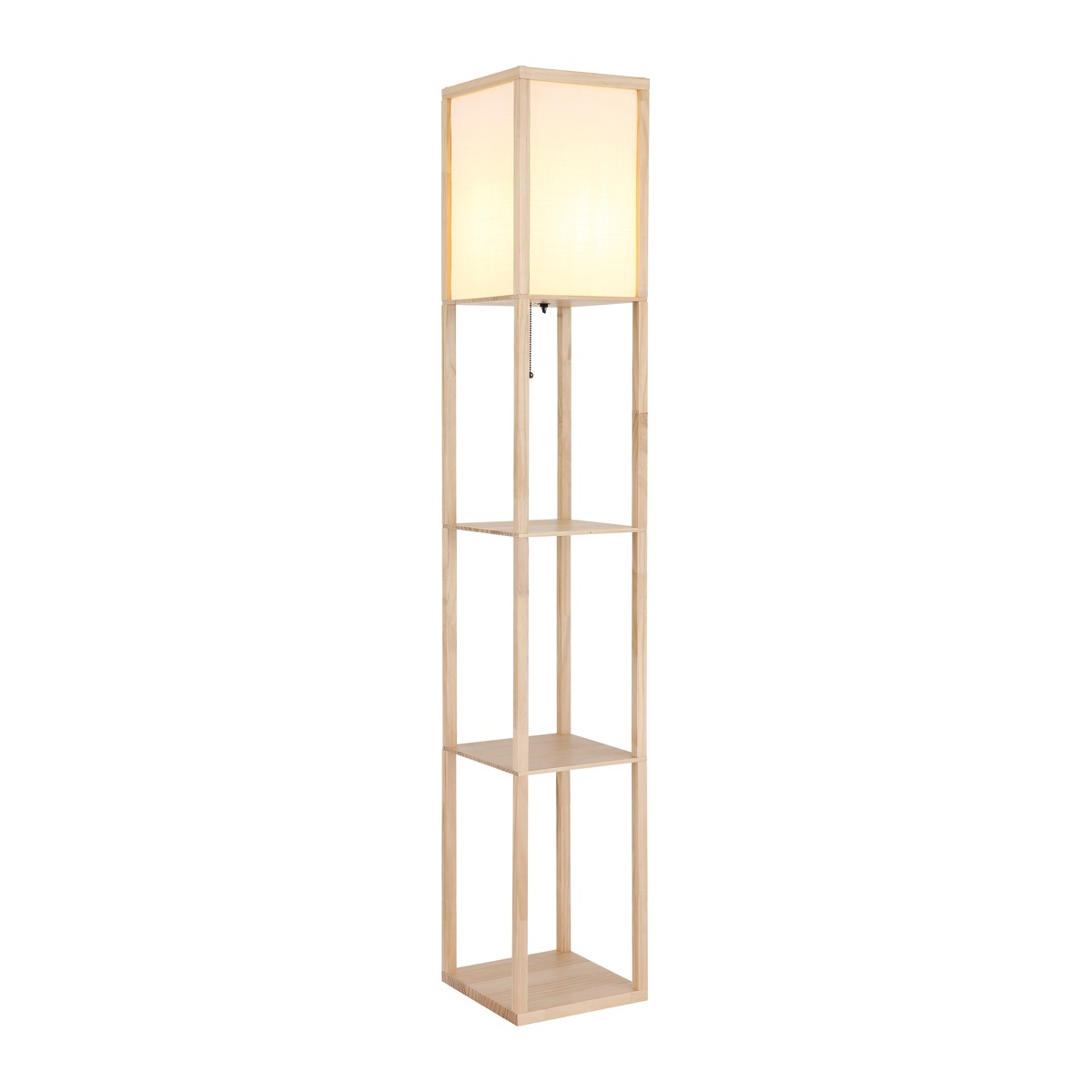 Lampada da terra in tessuto marrone raffinato