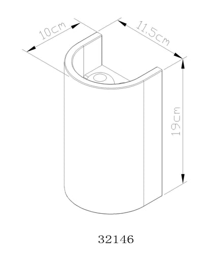 Lâmpada de parede externa de alumínio branco acolhedora – imagem 6